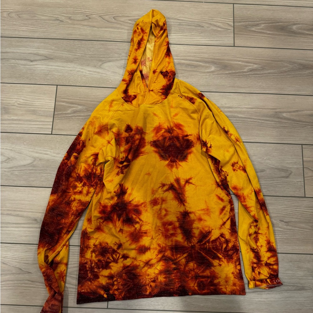 lululemon athletica Yellow and Red Tie-Dye Hoodie